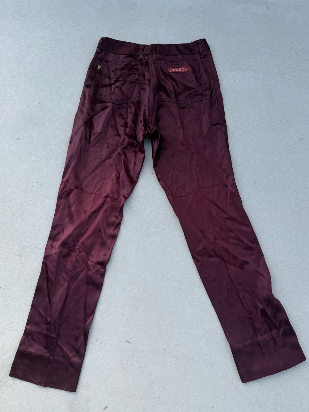 Sasson Vintage Maroon Shiny 70s Pants